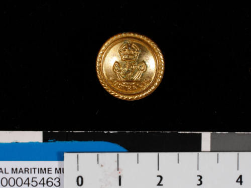 Button from Royal Australian Naval uniforms of Commander Robert James Varley