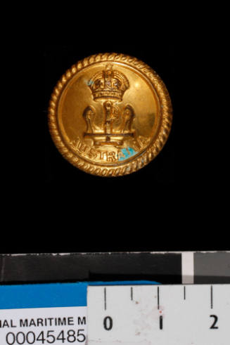 Button from Royal Australian Naval uniforms of Commander Robert James Varley