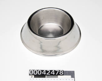 Dog bowl used by crew as dinner plate on board BERRIMILLA II