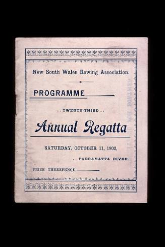 New South Wales Rowing Association Annual Regatta program