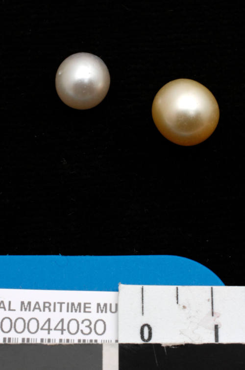 Two cultured baroque pearls