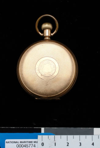 Waltham gold fob watch won as prize in a swimming competition on the ship UNA in New Guinea during WWI