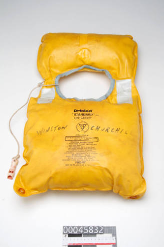 Mae West style personal flotation device from the yacht WINSTON CHURCHILL