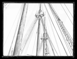 The masts and rigging of the HELEN B STERLING