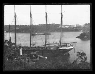 HELEN B STERLING moored in Kerosene Bay, Sydney Harbour