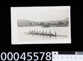 Postcard of coxed eight crew