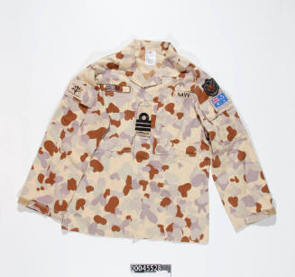 Desert pattern camouflage shirt worn by CMDR Peter Collins AM, RFD, QC