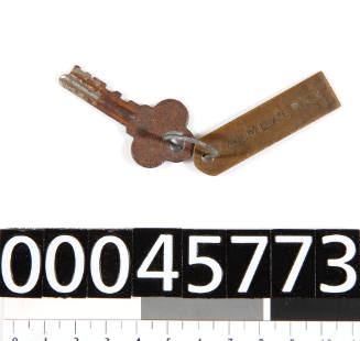 Key for clothing trunk belonging to RAH Millar