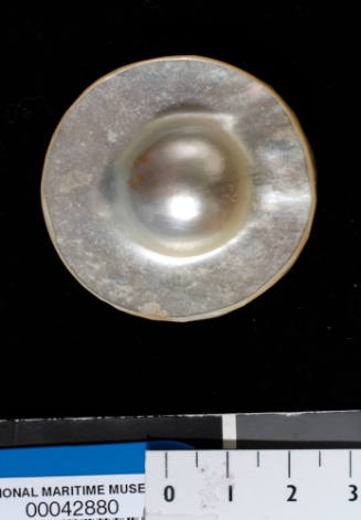 Cultured blister pearl on pearl shell