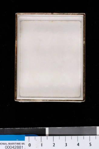 White and clear plastic box with synthetic lining