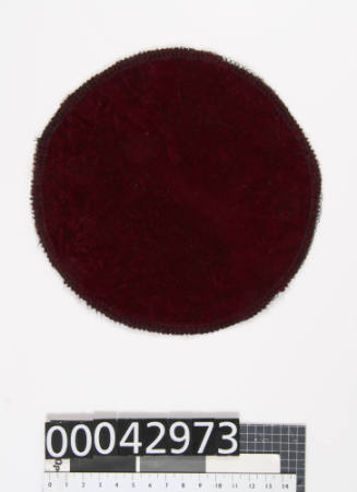 Maroon protective velvet cover for nuclei and padding