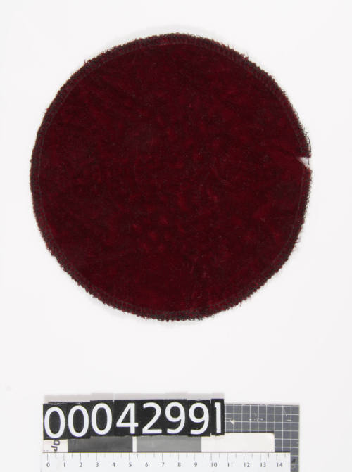 Maroon protective velvet cover for nuclei