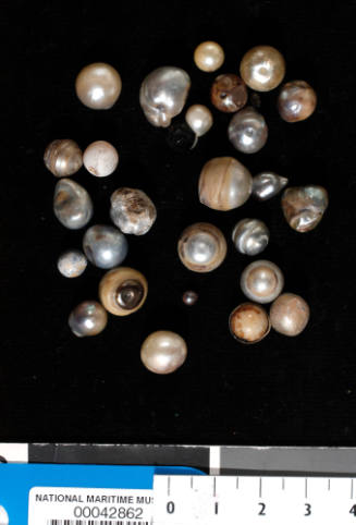 Twenty-eight misshapen or damaged cultured pearls and nuclei