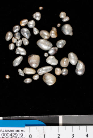 Thirty-nine natural pearls