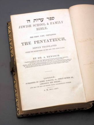 Jewish School and Family Bible.  The First Part containing the Pentateuch.