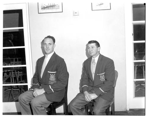 Members of the 1950-51 Champions NSW Eights at Sydney Rowing Club