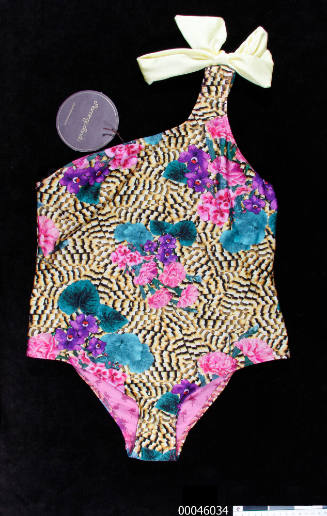 Flamingo Sands one-piece asymmetrical swimsuit