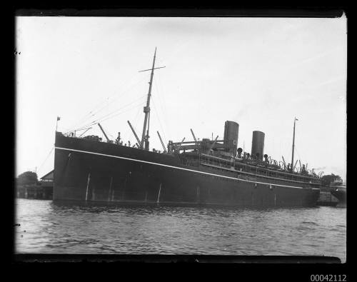 MOOLTAN at the P&O Wharf No 1. East Circular Quay on Sunday 17 February 1924