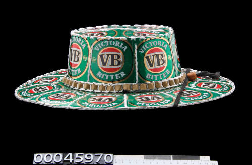 Beer can hat from the Darwin regatta