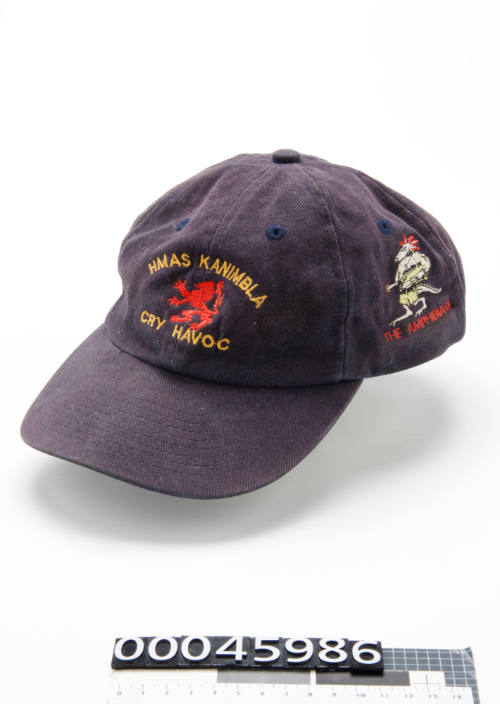 Royal Australian Navy uniform cap from HMAS KANIMBLA