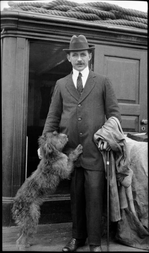 French captain with his dog