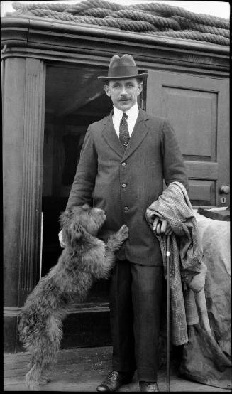 French captain with his dog