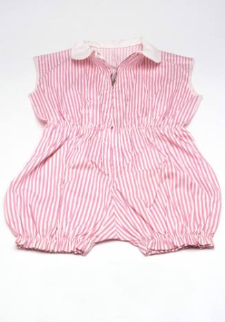 Women's pink and white sunsuit
