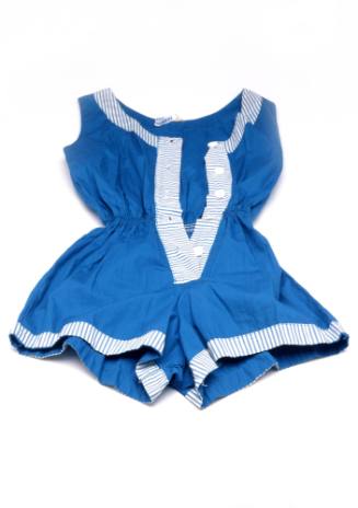 Women's blue and white sunsuit
