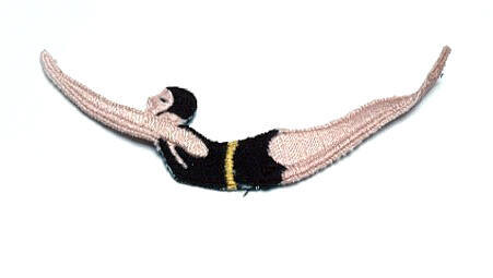 Diving woman : swimwear embroidered badge