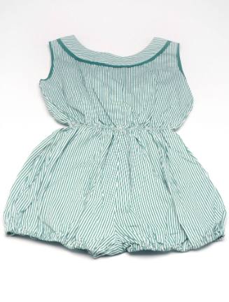 Women's green and white sunsuit