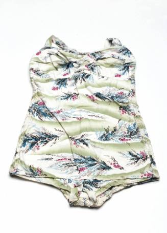 Women's floral print cotton swimsuit