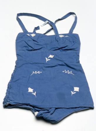 Women's blue cotton swimsuit