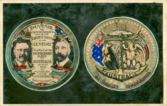 Souvenir of the visit of the USA Great White Fleet to Australia in August 1908