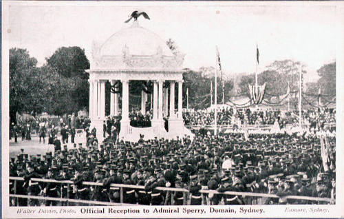 Official reception to Admiral Sperry in Domain, Sydney