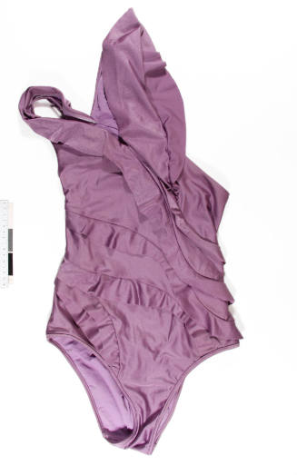 Zimmermann one piece asymetrical violet swimsuit