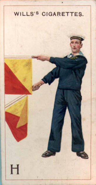 H [Flag semaphore]: Wills's Cigarettes: No. 8 signalling series