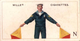 N [Flag semaphore]: Wills's Cigarettes: No. 14 signalling series