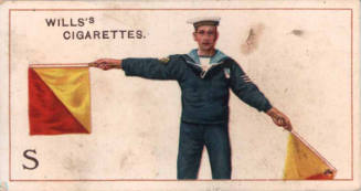 S [Flag semaphore]: Wills's Cigarettes: No. 19 signalling series