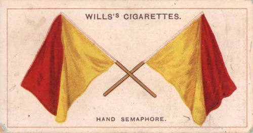 Hand Semaphore: Wills's Cigarettes: No. 30 signalling series