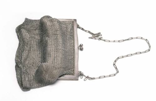 Sterling silver evening bag, belonging to Valerie Lederer