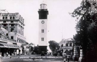 Queen Street showing entrance to Queen's House. Colombo, Ceylon