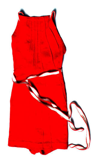 Women's red woollen swimsuit