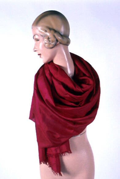 Red silk scarf