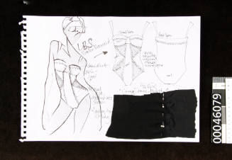 Design drawing for Anna & Boy 'Woollen Mermaid' swimsuit