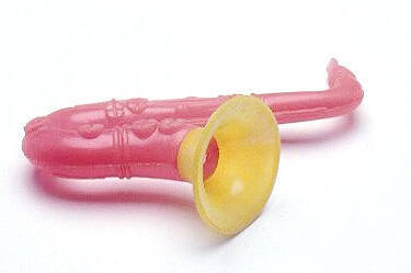 Plastic saxophone, similar to toys taken on board TU DO