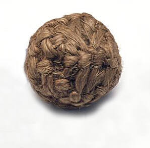 Ball made for child migrant Lily Knapton by a sailor on board the SS RUNIC