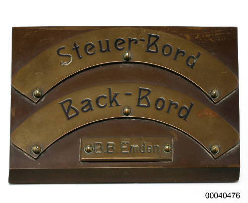 SMS EMDEN's port and starboard plates