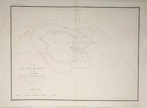 Plan des Îles Vanikoro ou de La Pérouse, reconnues par le Captaine de Frégate Dumont d'Urville
