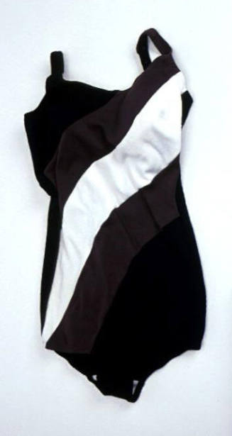 Women's brown, black and white Eastern Textiles swimsuit