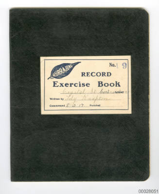 Record exercise book belonging to Lily Knapton